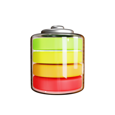 Colorful Full Battery  3D Icon