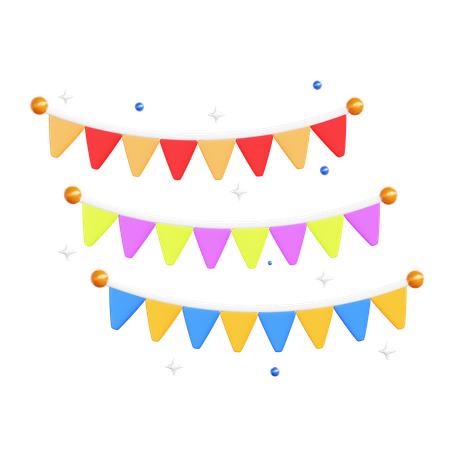 Colorful Garland  3D Icon