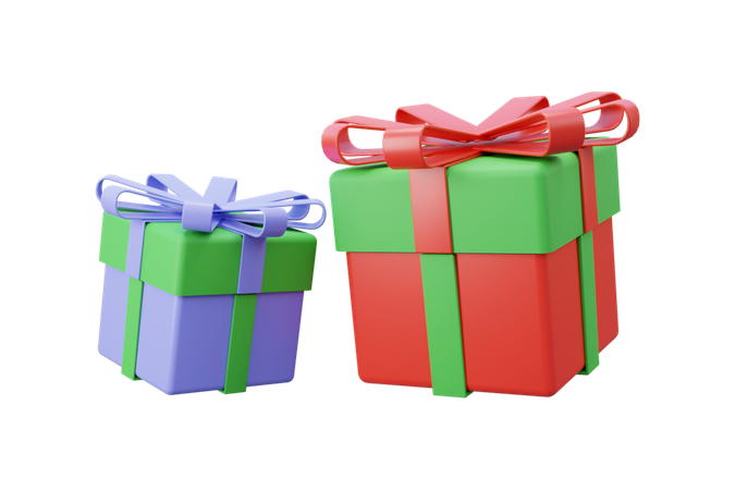 Colorful gift box  3D Icon