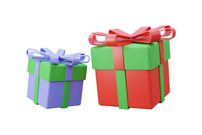 Colorful gift box 3D Icon