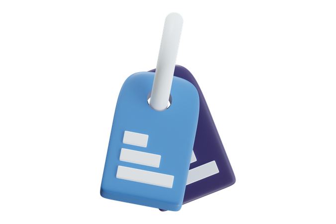 Colorful Graphic Tags And Labels  3D Icon