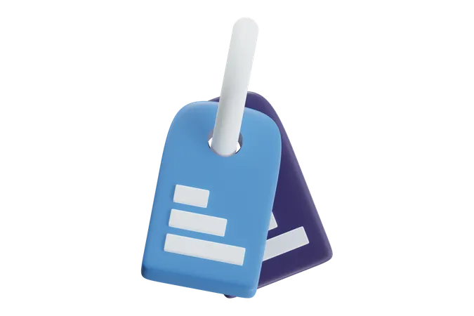 Colorful Graphic Tags And Labels  3D Icon