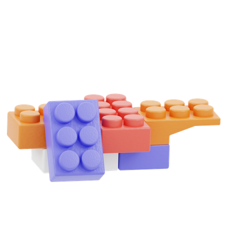 Colorful Lego Toys  3D Icon