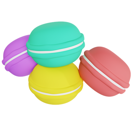 Colorful Macaron Models  3D Icon