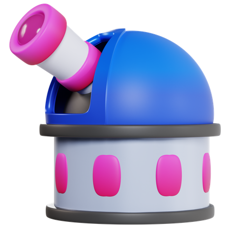 Colorful Observatory Telescope  3D Icon