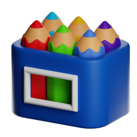 Colorful Pencil  3D Icon