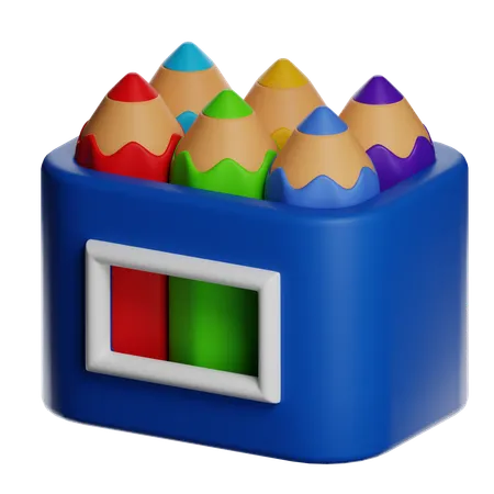 Colorful Pencil  3D Icon