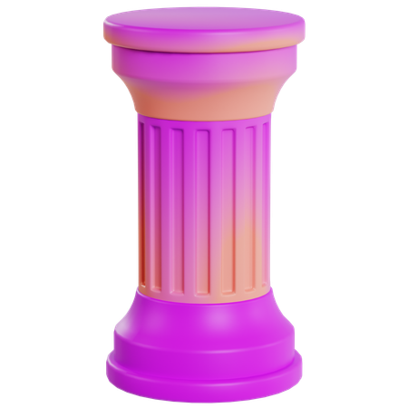 Colorful Pillar Design  3D Icon