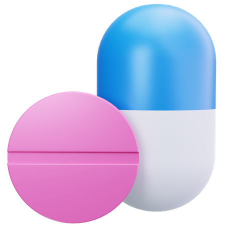 Colorful Pills  3D Icon