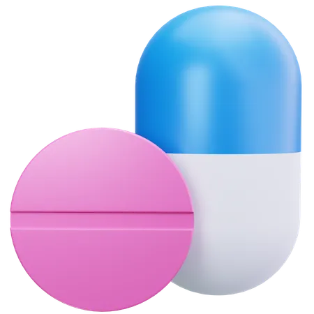Colorful Pills  3D Icon