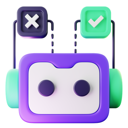 Colorful Robot for User Interaction  3D Icon