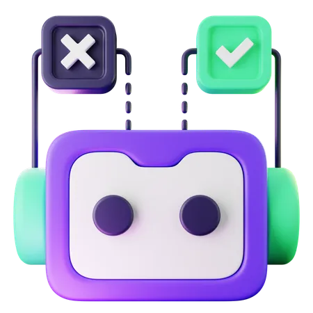 Colorful Robot for User Interaction  3D Icon