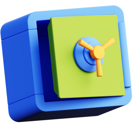 Colorful Safe Box  3D Icon