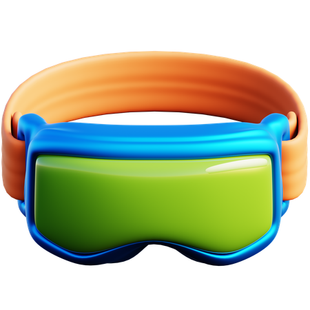 Colorful Ski Goggles Winter Sports  3D Icon