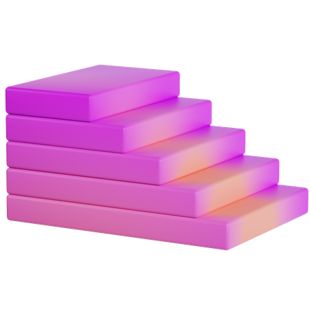Colorful Stacked Rectangles  3D Icon