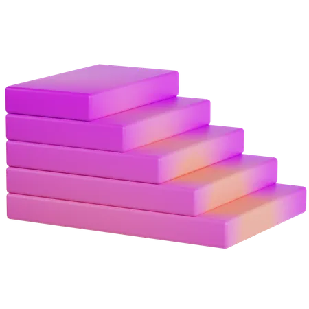 Colorful Stacked Rectangles  3D Icon