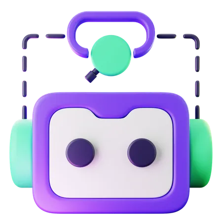 Colorful Toy Robot with Playful Design  3D Icon