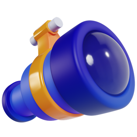 Colorful Toy Telescope  3D Icon