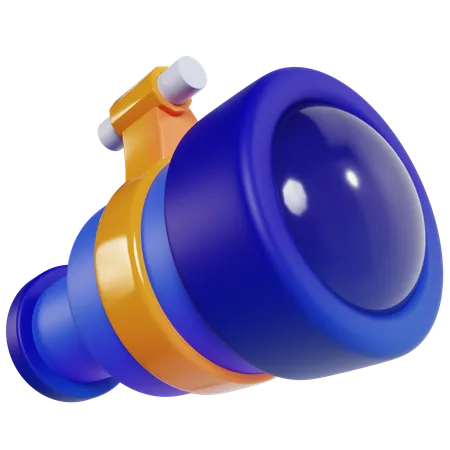 Colorful Toy Telescope  3D Icon