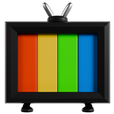 Colorful TV Interface  3D Icon