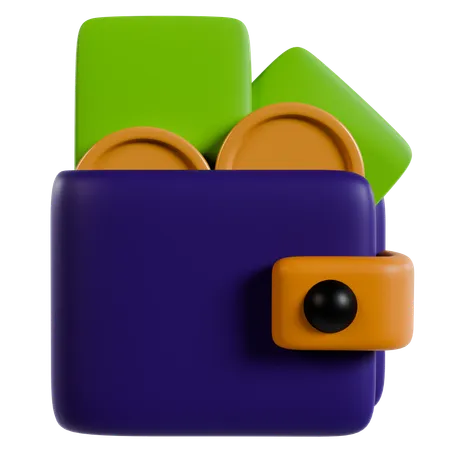 Colorful Wallet Illustration  3D Icon