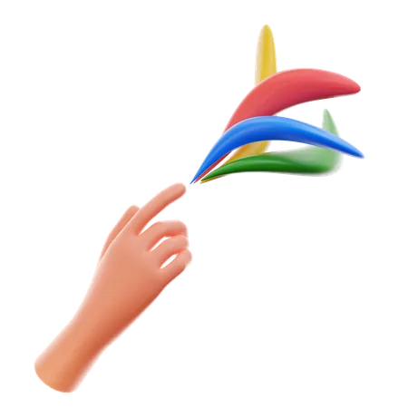 Colourful Touch  3D Icon