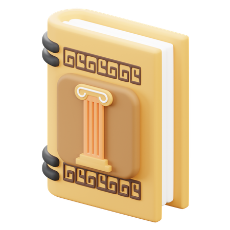 Column Book  3D Icon
