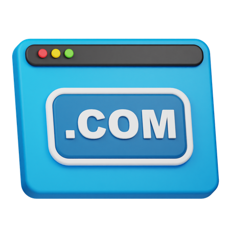 COM Domain  3D Icon