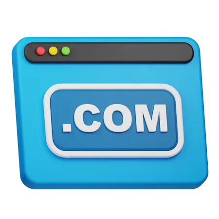 COM Domain  3D Icon