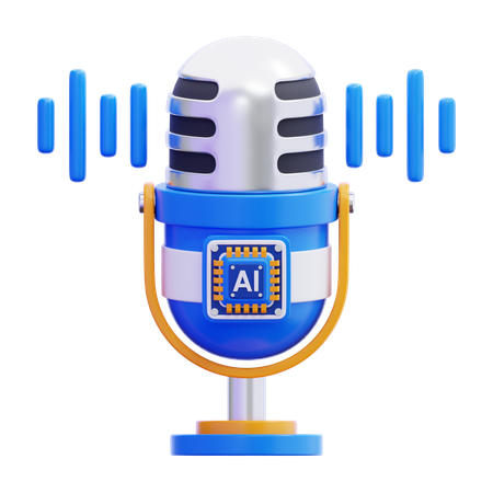 Comando de voz ia  3D Icon