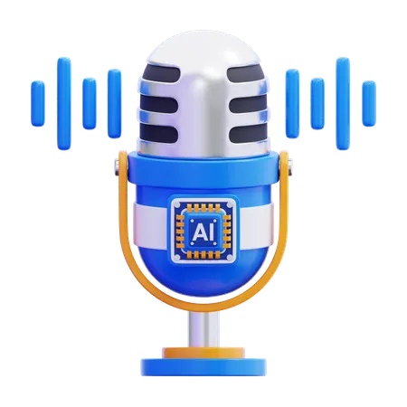 Comando de voz ia  3D Icon