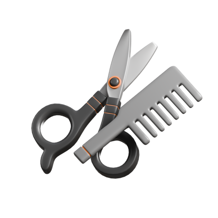 Comb Scissor  3D Icon