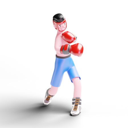 Combattant s'entraînant pour le match  3D Icon