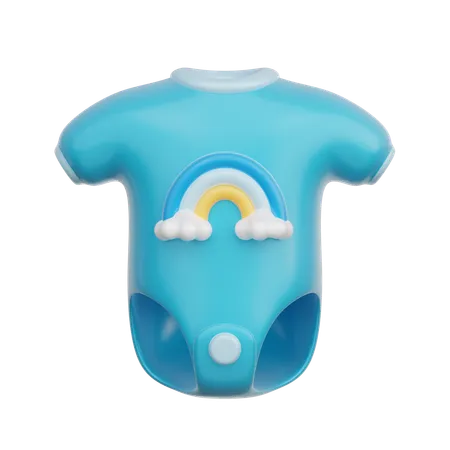 Combinaison bébé bleue  3D Icon