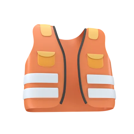 Combinaison de sécurité orange  3D Illustration