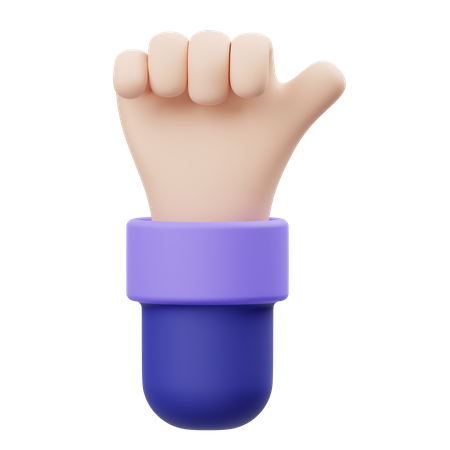 Come On Hand Gesture  3D Illustration