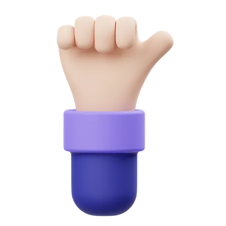 Come On Hand Gesture  3D Illustration