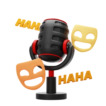 Podcast comique  3D Icon