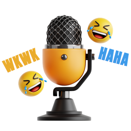 Podcast comique  3D Icon