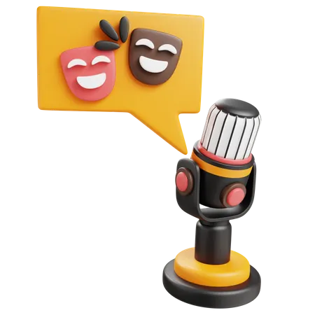 Comedy Poadcast  3D Icon