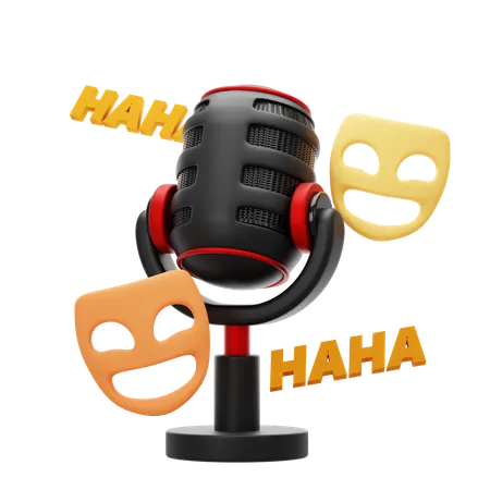 Comedy Podcast  3D Icon