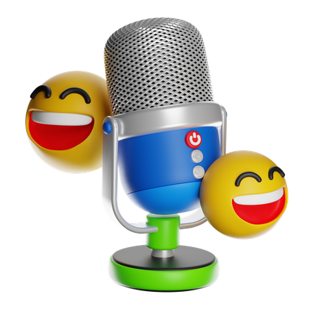 코미디 팟캐스트  3D Icon