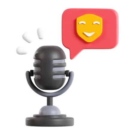 Comedy Podcast  3D Icon