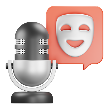 Comedy Podcast  3D Icon