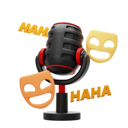 Comedy Podcast  3D Icon