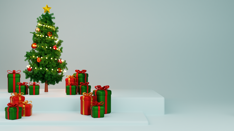 Celebrar o Natal  3D Illustration