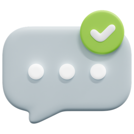 Comentar e verificar bolha  3D Icon