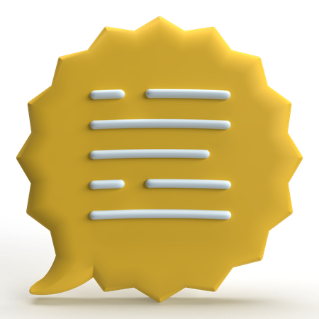 Comentario  3D Icon