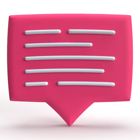 Comentario  3D Icon