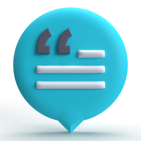 Comentario  3D Icon